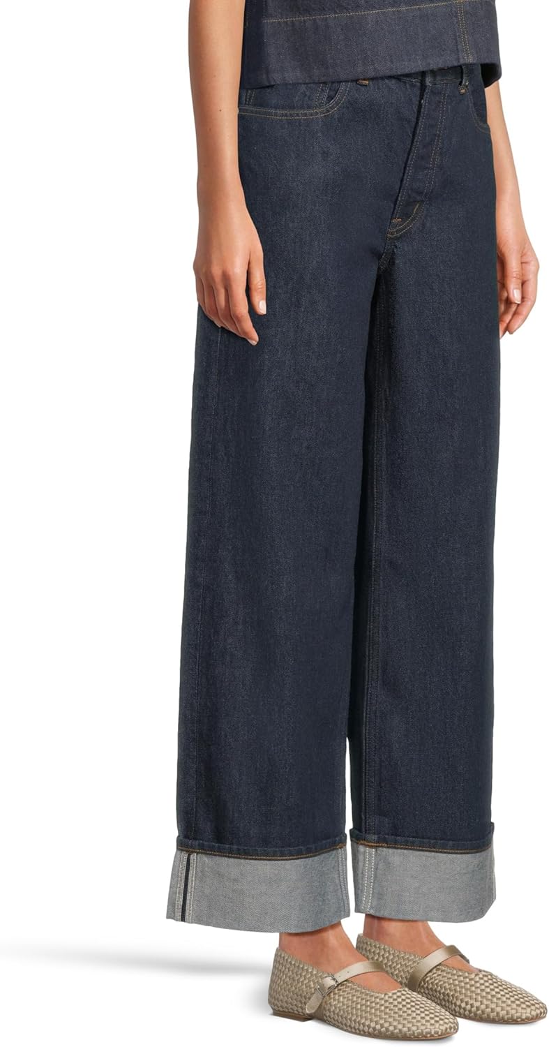 Made Well Womens Low Slung Baggy Rinse with Cuff in Rinse Wash - Image 1